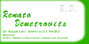 renato demetrovits business card